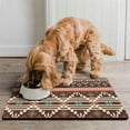 thumbnail image 2 of Boho Retro Floral Pet Feeding Mat-Absorbent Pet Placemat for Food and Water Bowl, with Waterproof Rubber Backing, Quick Dry Water Dispenser Mat for Dog and Cat (16"x24"), 2 of 7