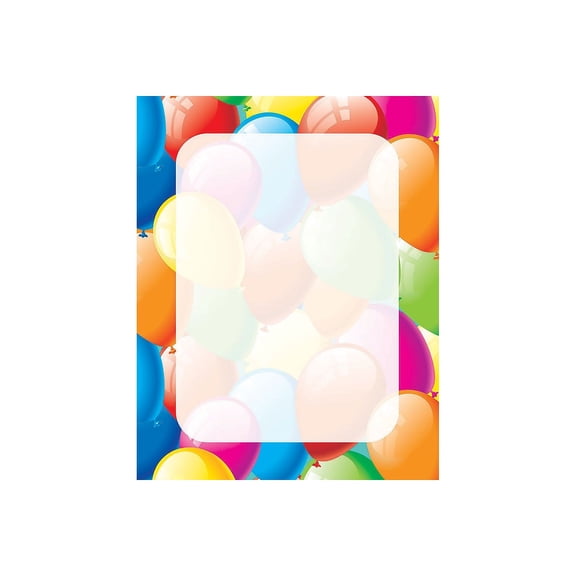 Great Papers Balloon Border Letterhead 80 count 2013168
