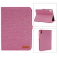 thumbnail image 2 of Case for iPad mini 6th Gen 8.3" 2021 / iPad mini 7th Gen (A17 Pro) 2024, Vintage Fabric PU Leather Folio Cover Soft TPU Inner Multiple Viewing Angles Stand with Card Slots Auto Sleep / Wake - Pink, 2 of 5