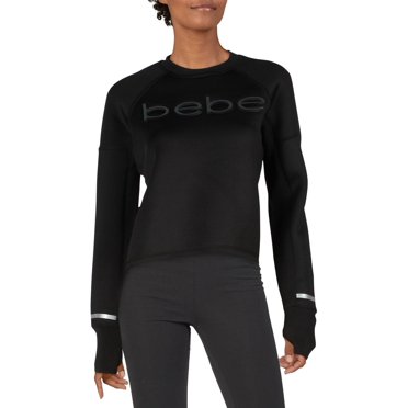 Betsey Johnson Performance Womens Stay Wild Metallic Fitness Sweatshirt Green M Walmart Com