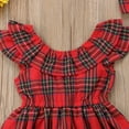 thumbnail image 4 of Toddler Kids Baby Girl Christmas Plaid Dress Bowknot Princess Party Dresses Clothes One-Pieces, 4 of 7