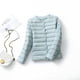 thumbnail image 3 of Chaqueta De Plumas Ligera Chaqueta De Manga Larga para Mujer Cortavientos De Otoño E Invierno Vestido De Bola Ligero Sin Cuello Talla Grande Delgada Mediana Corta, 3 of 6