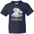 thumbnail image 3 of Inktastic My Babysitter Loves me to the Moon and Back Elephant Family Youth T-Shirt, 3 of 5