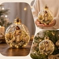 thumbnail image 4 of Illuminated Scripture Keepsake Ornament, Lighted Hanging Decoration with Bible Verse, Religious Themed Holiday Ornament, Transparant Ball with 2D Flat Sheet for Christmas Tree Home Display, 4 of 7