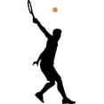 thumbnail image 2 of Tennis Silhouette Wall Decal by Wallmonkeys Peel and Stick Graphic (36 in H x 17 in W) WM17383, 2 of 4