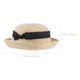 thumbnail image 2 of Sombrero de paja PENGJTMXG con ala ancha enrollable y lazo para mujer y niña Beige, 2 of 4