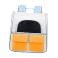 thumbnail image 2 of Mochila portadora de mascotas portátil portátil de viaje de viaje ventilado bolso de bolso para cachorro gatos pequeños senderismo transparente naranja, 2 of 8