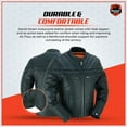 thumbnail image 3 of Daniel Smart S to 8XL Men Motorcycle Black Leather Jacket Mandarin Collar Biker Leather Jacket, 3 of 6