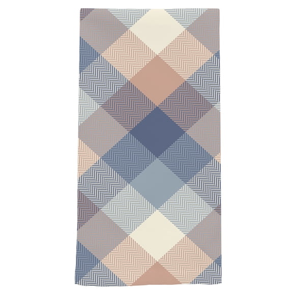 Briarwood Lane Pink and Blue Check Cotton Hand Towel