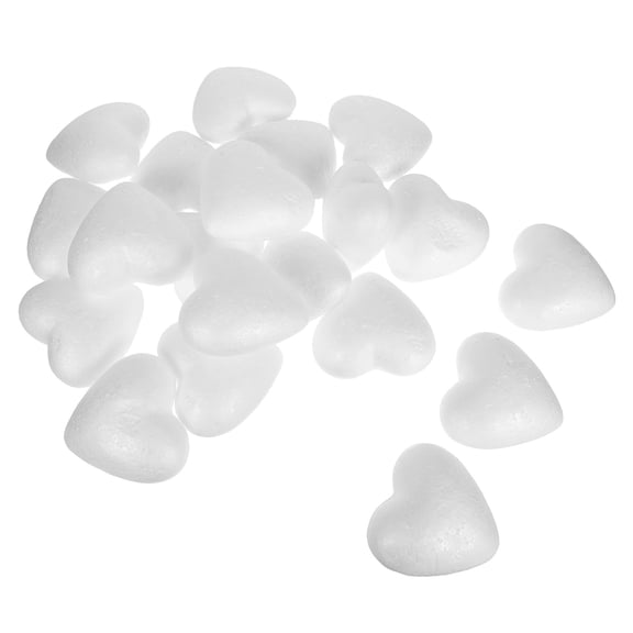LOLIPPYY 20Pcs Heart Shaped Ornaments Valentine Day Decorations White DIY Party Supplies