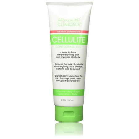 Advanced Clinicals 8oz Cellulite Gel for Tummy, Hips, Arms, Thighs Body. Best Cellulite Gel & Slimming Cream with Seaweed Extract. (Best Spanx For Tummy And Thighs)