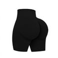 thumbnail image 2 of Elainilye Fashion Women's Athletic Shorts High Waisted Running Shorts Seamless Yoga Shorts Workout Gym Shorts,Black, 2 of 5