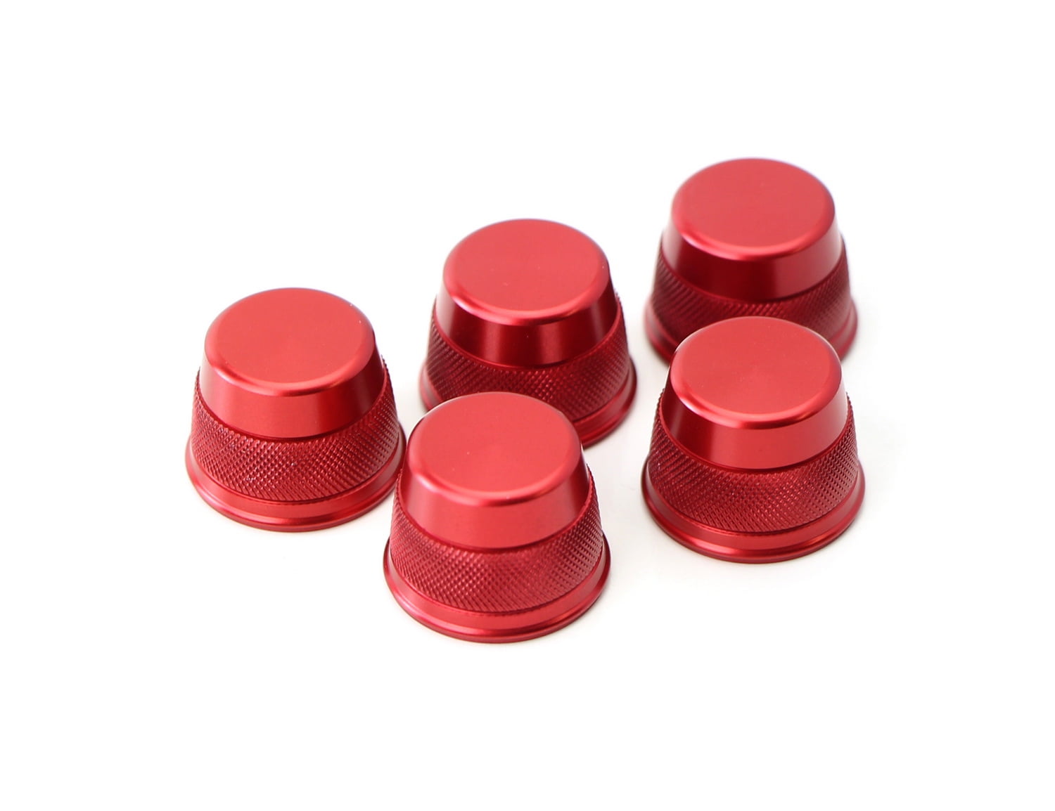 2016-up GLC Class iJDMTOY 5pc Sports Red Aluminum Air Conditioner Vent//Opening Knob Decoration Covers For 2015-up Mercedes W205 C-Class