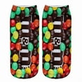 thumbnail image 1 of Nouvelles Chaussettes Courtes Amusantes de Dessin Animé Alimentaires à la Cheville Basse Imprimées 3D Croustilles Frites pour Femmes Hommes Été Printemps Dropship Violet Foncé Taille Unique, 1 of 6