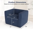 thumbnail image 3 of Gymax Inflatable Sofa Portable Blow Up Couch w/ Detachable Cover Wide Armrests Blue, 3 of 8