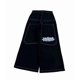 thumbnail image 1 of Pantalones vaqueros unisex estilo hip-hop gótico urbano de talle alto y corte holgado con diseños rasgados y bordados for hombre y mujer, 1 of 4