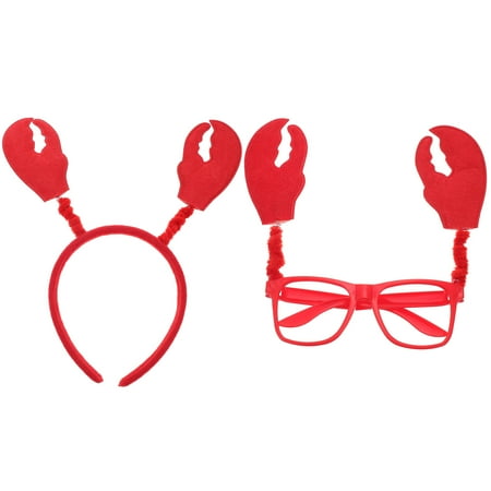 

1 Set of Crab Elements Design Hair Decor Eyeglass Decor for Kids Party