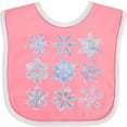 thumbnail image 3 of Inktastic Winter Snowflakes Boys or Girls Baby Bib, 3 of 4