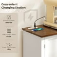 thumbnail image 4 of HOMCOM Buffet Bahut de 58 Pouces avec Station de Recharge Grain de Bois Blanc, 4 of 10