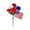 Red, variant on Yongcuo Patriotic Artificial Flower Bouquet with American Flag Red, White, Blue Roses for Independence Day Decor B
