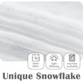 thumbnail image 3 of EcoNesxp White Tulle Curtains Snowflake Kitchen Curtains Snow Layer Curtains 24 Inch Winter Cafe Curtains Modern Small Curtain Rod Pocket Tulle for Bedroom Bathroom RV Light Filter 2 Pieces, 3 of 5