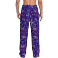 thumbnail image 6 of Mens Pajama Pants, blue purple Snowflake Soft Sleep & Lounge Pants for Men, Cuteness Casual PJ Bottoms Pants with Pockets, 6 of 7