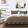 thumbnail image 4 of Brown Black Plaid Duvet Cover Set, Vintage Rustic Star Buffalo Check Soft Duvet Cover Twin Size Bedding Set 4 Pieces, 1 Quiltcover and 2 Pillowcases with Zipper, 1 Bed Sheet for All Seasons, 4 of 9