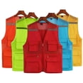 thumbnail image 4 of Chaleco de seguridad reflectante Chaleco de pesca de director de rayas reflectantes con múltiples bolsillos para hombres Malla ligera para niños, 4 of 5