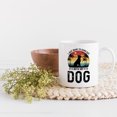 thumbnail image 2 of Retro I Just Want to Hang Out with My Dog, Dog Lover, Parent or Owner, White 11oz Ceramic Mug, 2 of 5