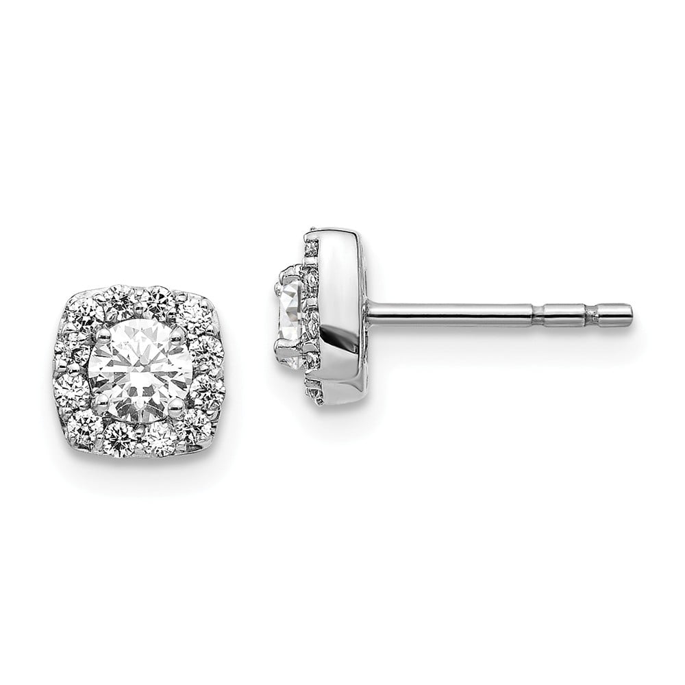 Gemstar Jewellery 18K Rose Gold Finish Heart Shape Black Simulated Diamond Solitaire Stud Earrings