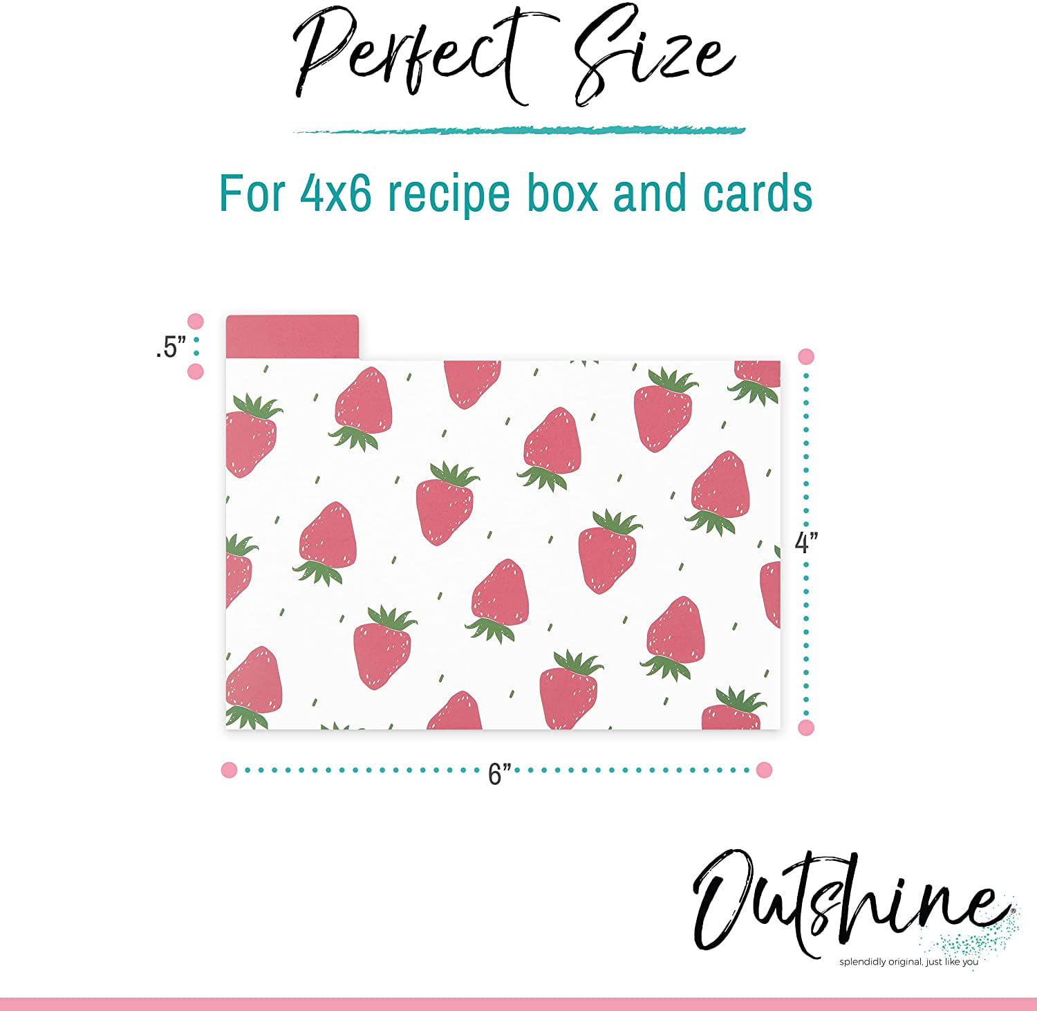 Tuyere Recipe cards 4x6 Inches Double Sided（50 Count),Premium Recipe Card  Dividers 4x6 with Tabs (Set of 24),Large Recipe Cards and