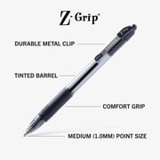 (3 pack) Z-Grip Retractable Ballpoint Pen, 1.0 mm, Black Ink, 7-Pack