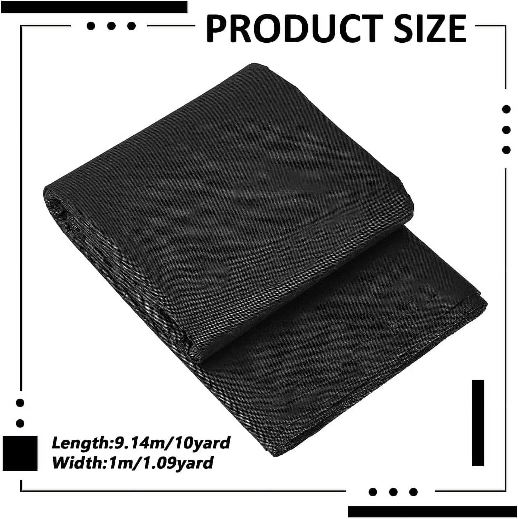 10 Yard Adhesive Polyester Fabric Garment Accessories Black 100cm