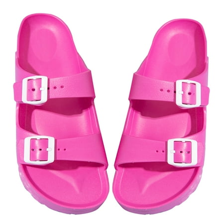 Womens Comfortable Footbed Sandals Flat Slid Adult Female Cut Flip-flops Chunky Heel Sandals for Women Summer Shoes