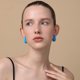 thumbnail image 3 of Chunky Gold Hoop Earrings For Women,earrings Lightweight Water Drop Open Hoops,hypoallergenic Earrings,birthday Xmas Gift For Women Girlsblue, 3 of 4