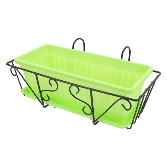 1 Set Vegetable Hanging Planter Balcony Vegetable Planting Pot Garden Rectangular  Flower Pots