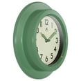 thumbnail image 4 of Infinity Instruments Retro Escape Plastic 9.75" Indoor Wall Clock with Silent Movement, Green, 4 of 7
