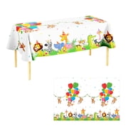 Procos Jungle Animals Birthday Party Kit with Plates, Cups, Napkins, Invitations & Tablecloth – FSC Certified