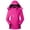 Hot Pink, variant on IROINID Women's Winter Warm Mid-Long Coat Solid Color Zip Up Anorak Jacket Long Sleeve Hoodie Comfy Outwear, Black