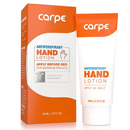 Carpe Antiperspirant Hand Lotion  A dermatologist-recommended  non-irritating  smooth lotion that helps stop hand sweat  Great for hyperhidrosis (Original Eucalyptus)