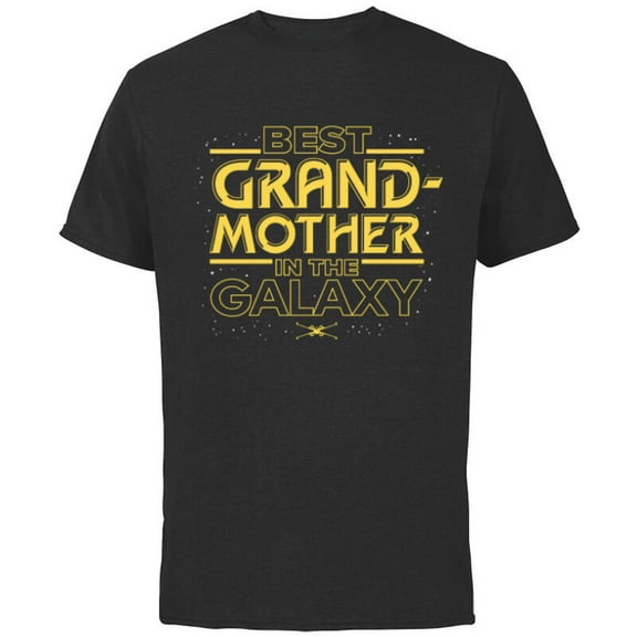 Star Wars Best Grandmother in the Galaxy Mother’s Day - Short Sleeve Cotton T-Shirt for Adults - Customized-Black