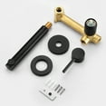 thumbnail image 6 of Sumerain Single Handle Left-Handed Matte Black Wall Mount Bathroom Faucet, Lavatory Basin Faucet, 6 of 7