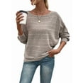 thumbnail image 2 of Women'S Soft Long Sleeve Blouses Crewneck Pullover Tops Business Casual Batwing Knitted Oversized Outfits 2025, 2 of 9