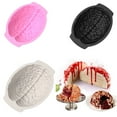 thumbnail image 3 of Gaecuw Halloween Brain Gelatin Molds,Brain Shaped Silicone Mould Cake Baking Tool Brain Ice Chocolate Soap Tray Silicone Party Maker Halloween Brain Gelatin Molds for Halloween Decoration, 3 of 6