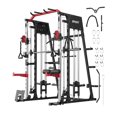 thumbnail image 1 of TROPOW Smith Machine Home Gym All in One, 2200LBS Squat Rack Power Cage Workout Equipment with Smith Bar, LAT Pull-Down Systems, Cable 1, Leg Hold-Down and More Attachments, 1 of 9