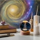 thumbnail image 5 of pstuiky Árbol de Navidad con luces de cristal y bola de cristal con forma de reno. Lámpara de noche grabada con base de madera. Decoración navideña única o regalo., 5 of 7