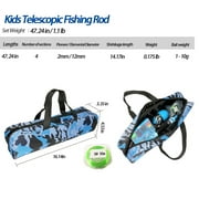 OUTGOO Kids Fishing Pole with Spincast Reel Telescopic Fishing Rod Combo Full Kits for Boys, Girls, and Adults