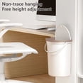 thumbnail image 3 of Hzsb Trash Can with Handle Wall Mounted Semi-Circular Wide Open Self-Adhesive Waste Bin, 3 of 7