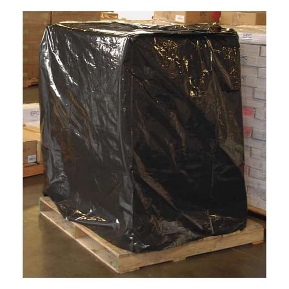 Manufacturer Varies Pallet Cover, 73 in x 51 in, 3 mil, Black, 50 PK 2EWJ5