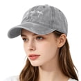 thumbnail image 3 of Vintage Washed Palm Tree Embroidered Baseball Cap ZDNIXIAN ,Adjustable Unisex Curved Brim Distressed Cotton Dad Hat, Casual Beach Vacation Sun Hat, One Size, 3 of 6